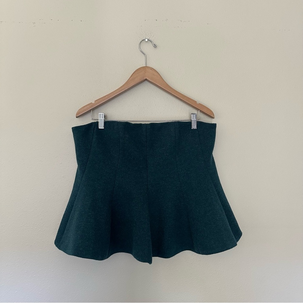 MARE MARE x Anthropologie Size Large Chic Strapless‎ Felt Peplum Top Women's - Picture 4 of 9